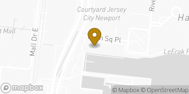 Map showing the location of The UPS Store in Jersey City, NJ 07310