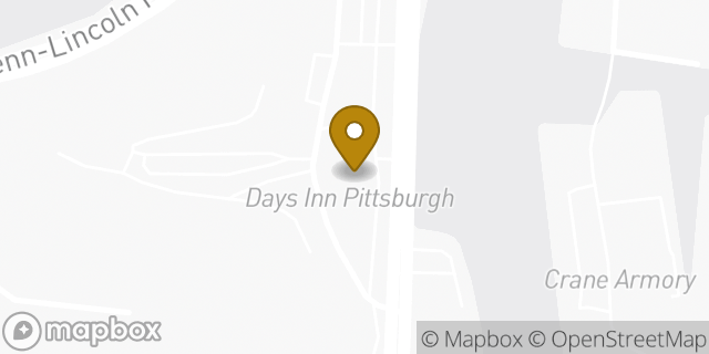 Map showing the location of Days Inn in Pittsburgh, PA 15216