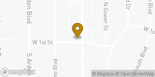 Map showing the location of Chase Bank in Los Angeles, CA 90004