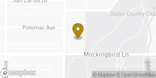 Map showing the location of Bank of America Private Bank in Dallas, TX 75205