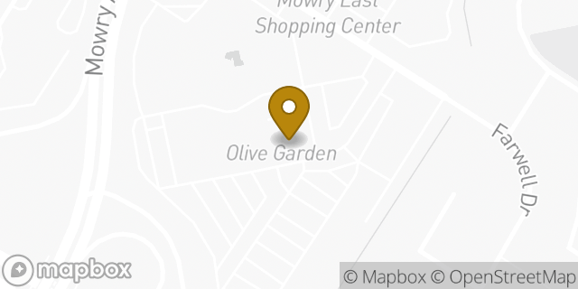 Map showing the location of Olive Garden Italian Restaurant in Fremont, CA 94538