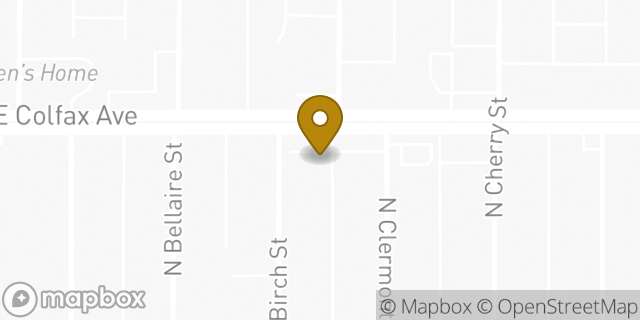 Map showing the location of Enterprise Rent-A-Car in Denver, CO 80220
