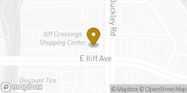 Map showing the location of McDonald's in Aurora, CO 80013