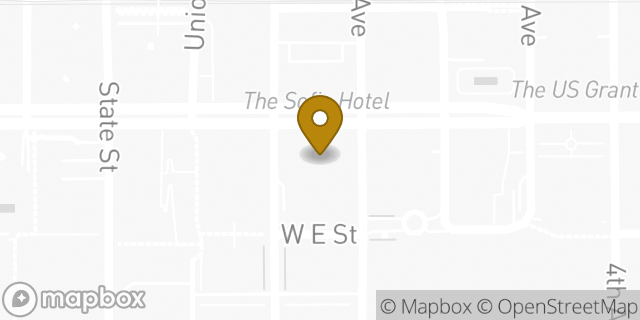 Map showing the location of Chipotle Mexican Grill in San Diego, CA 92101