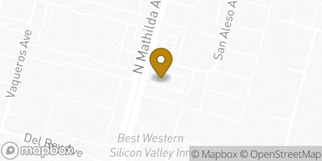 Map showing the location of McDonald's in Sunnyvale, CA 94085