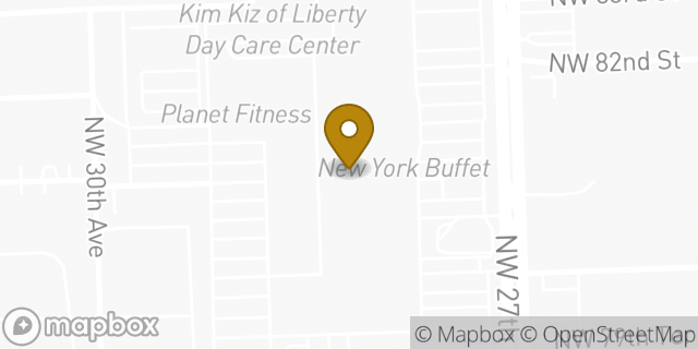 Map showing the location of Northside center in Miami, FL 33147