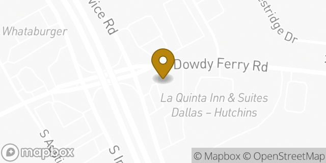 Map showing the location of Subway in Hutchins, TX 75141
