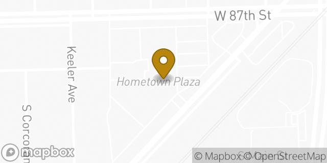 Map showing the location of EZPAWN in Hometown, IL 60456