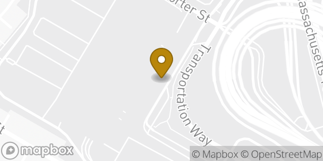 Map showing the location of Budget Car Rental in Boston, MA 02128