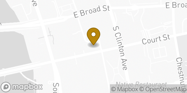 Map showing the location of Amazon Locker - Elitsa in Rochester, NY 14604