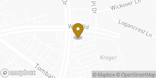 Map showing the location of Kroger Fuel Center in Houston, TX 77086