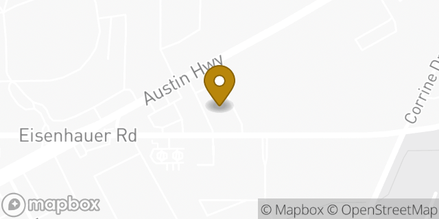 Map showing the location of AutoZone in San Antonio, TX 78218