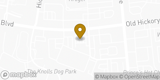 Map showing the location of ATM Circle K in Nashville, TN 37211