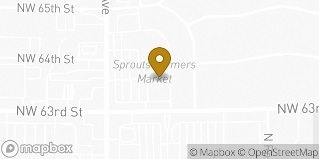 Map showing the location of AutoZone in Oklahoma City, OK 73116