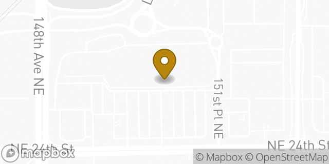 Map showing the location of Starbucks in Redmond, WA 98052