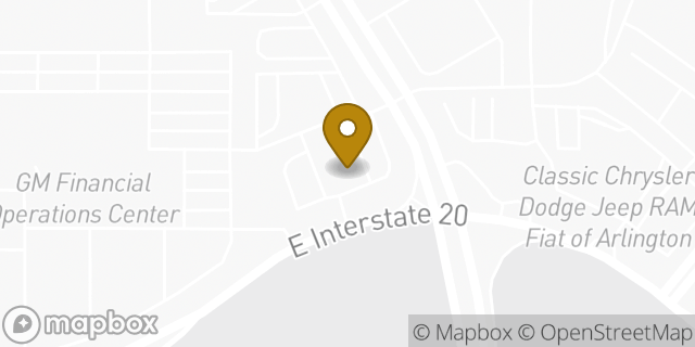 Map showing the location of Whataburger in Arlington, TX 76014