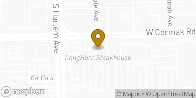 Map showing the location of LongHorn Steakhouse in Berwyn, IL 60402