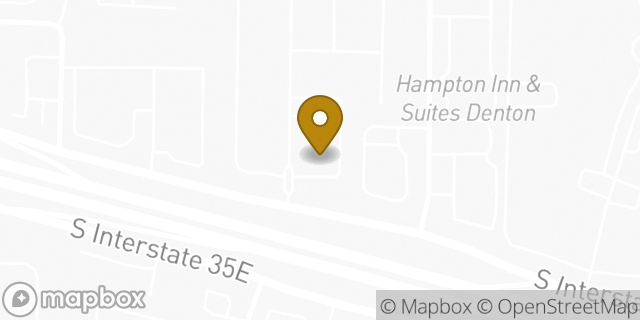 Map showing the location of Chuck E. Cheese in Denton, TX 76205