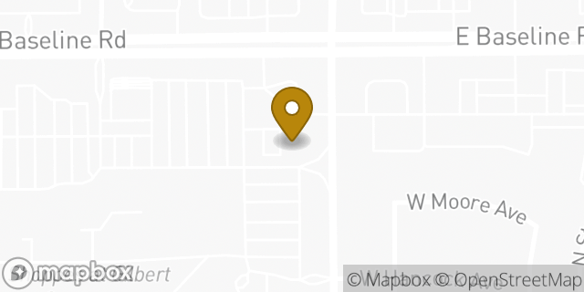 Map showing the location of Chipotle Mexican Grill in Gilbert, AZ 85233