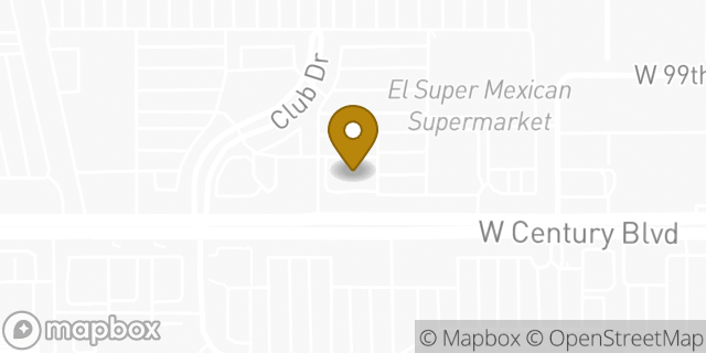 Map showing the location of Starbucks in Inglewood, CA 90303