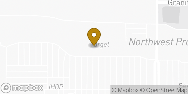 Map showing the location of Target Optical in Bakersfield, CA 93312