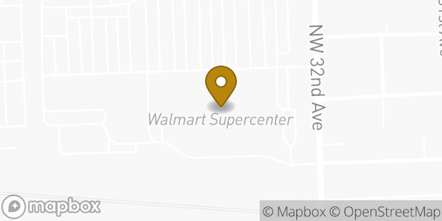 Map showing the location of Walmart in Miami, FL 33147