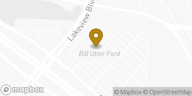 Map showing the location of Bill Utter Ford Collision Center in Denton, TX 76210