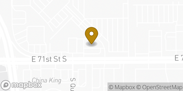 Map showing the location of QuikTrip in Tulsa, OK 74136