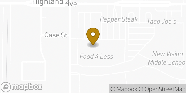 Map showing the location of Coinstar in Highland, CA 92346
