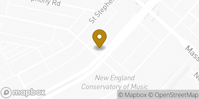 Map showing the location of Panera Bread in Boston, MA 02115
