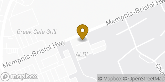 Map showing the location of Aldi in Nashville, TN 37221