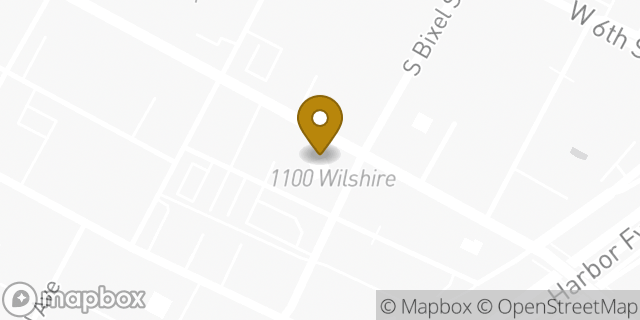 Map showing the location of Chase Bank in Los Angeles, CA 90017