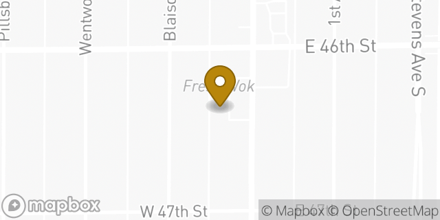 Map showing the location of Subway in Minneapolis, MN 55419