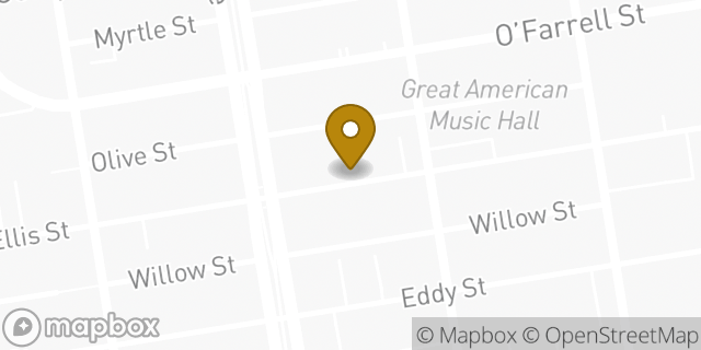 Map showing the location of Hertz in San Francisco, CA 94109
