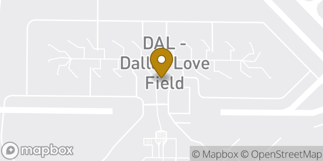 Map showing the location of Dunkin' in Dallas, TX 75235
