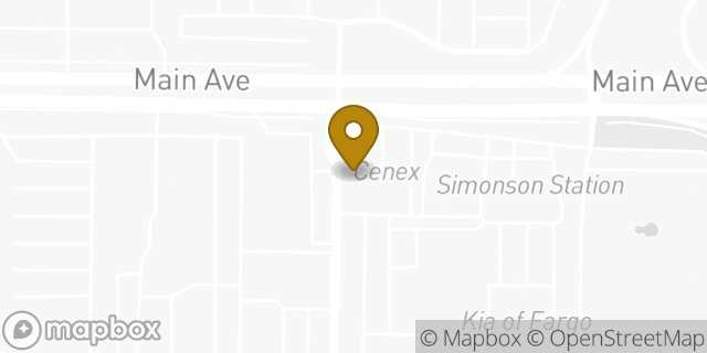 Map showing the location of Subway in Fargo, ND 58103