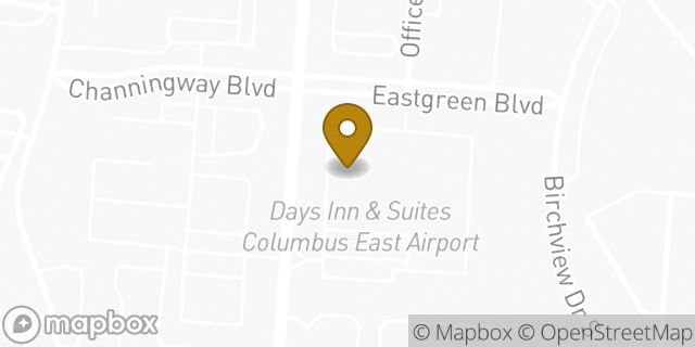 Map showing the location of Days Inn by Wyndham Columbus East Airport in Reynoldsburg, OH 43068