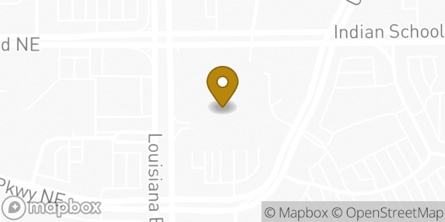 Map showing the location of Starbucks Coffee Company in Albuquerque, NM 87110