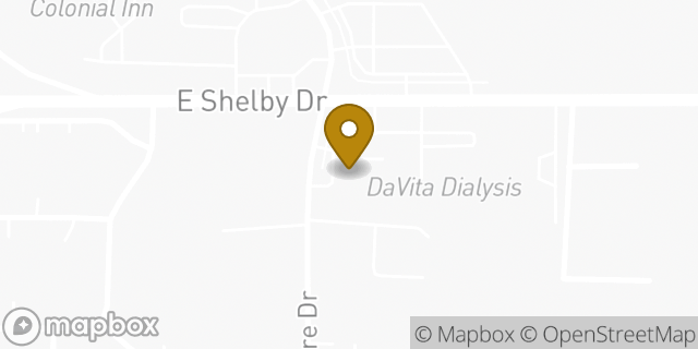 Map showing the location of Amazon Locker - Adelfina in Memphis, TN 38116