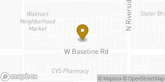 Map showing the location of Starbucks in Rialto, CA 92376