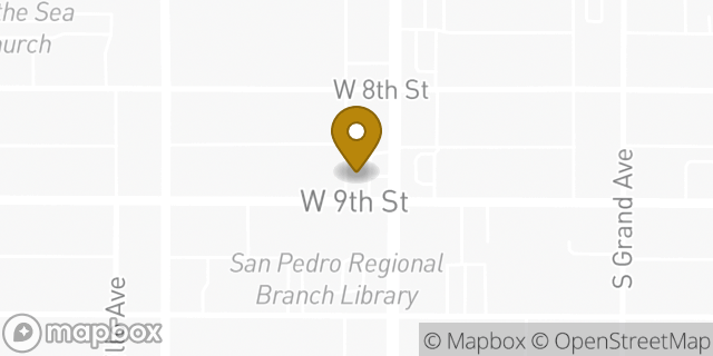 Map showing the location of Amazon Locker - Basset in San Pedro, CA 90731