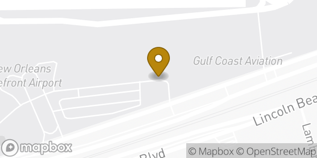 Map showing the location of New Orleans - Flightline First FBO (Private Flights Only) in New Orleans, LA 70126