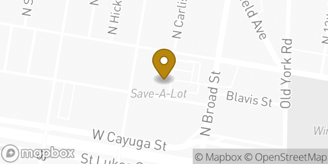 Map showing the location of Amazon Locker - Gift in Philadelphia, PA 19140