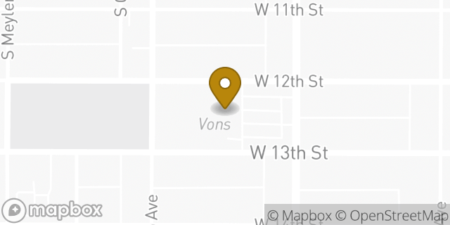 Map showing the location of Vons in San Pedro, CA 90731