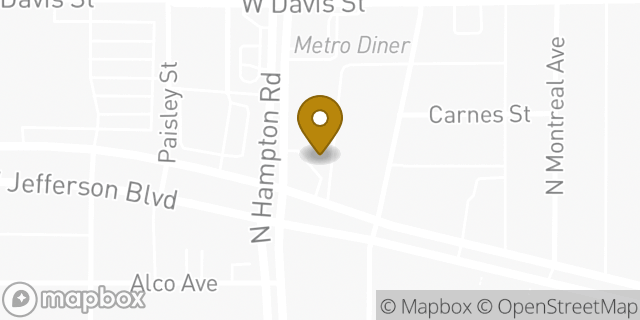 Map showing the location of Amazon Locker - Bexar in Dallas, TX 75208