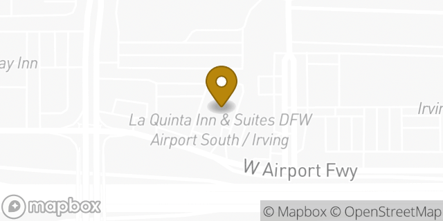 Map showing the location of La Quinta Inn & Suites by Wyndham DFW Airport South / Irving in Irving, TX 75062