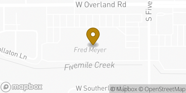 Map showing the location of Fred Meyer in Boise, ID 83709