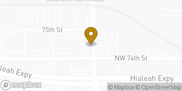 Map showing the location of Bank of America in Medley, FL 33166
