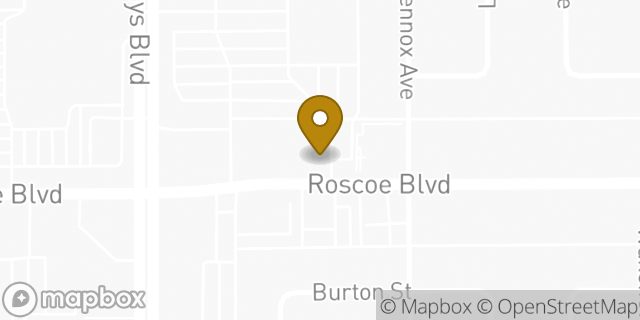 Map showing the location of Subway in Los Angeles, CA 91402
