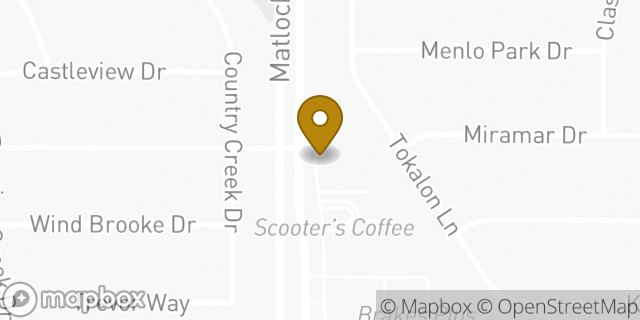 Map showing the location of Subway in Arlington, TX 76002